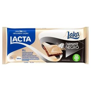 Chocolate Lacta Ao Leite/Branco + Diamante Negro 80g