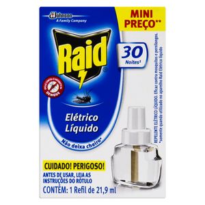 Repelente Líquido Elétrico Raid Caixa 21.9ml Refil Mini Preço