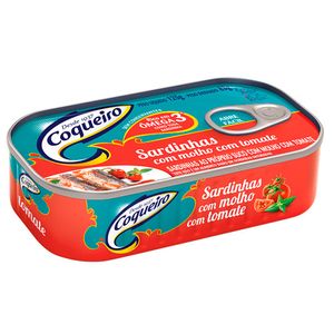 Sardinha Coqueiro c/ Molho de Tomate Lata 75g