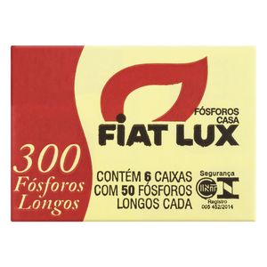 Fósforo Fiat Lux Casa 6 caixas 50 unid