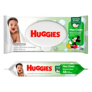 Toalha Umedecida Huggies Max Clean Pacote c/ 48 Unid