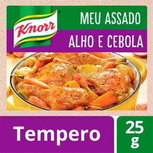 Tempero em Pó p/ Assado Knorr Meu Assado Alho e Cebola Pacote 25g e 1 Saco Plástico p/ Assar