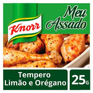 Tempero p/ Assado Knorr Meu Assado Limão e Orégano Pacote 25g e 1 Saco Plástico p/ Assar