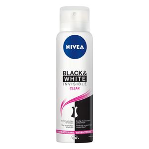 Desodorante Nivea Aerossol Invisible for Black & White Clear 150ml/89g