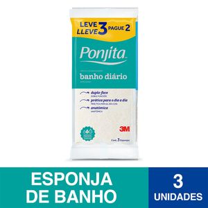 Esponja p/ Banho Ponjita Leve 3 Pague 2