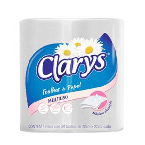 Papel Toalha Clarys c/ 2 Rolos