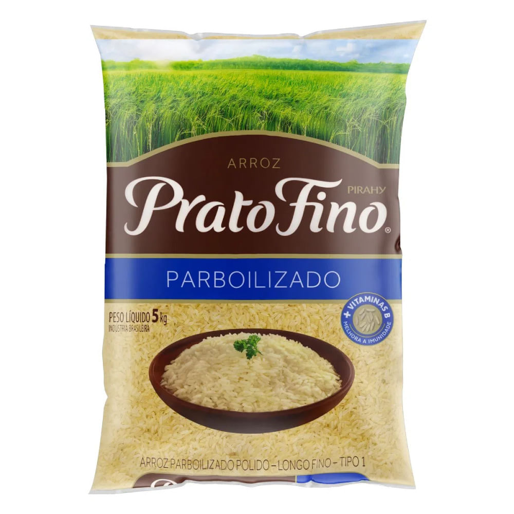 Arroz Parboilizado Prato Fino 5Kg | Arroz | Bretasatacarejo