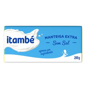 Manteiga Itambé Extra s/ Sal Tablete 200g