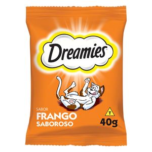 Petisco p/ Gatos Adultos Dreamies Frango Pacote 40g