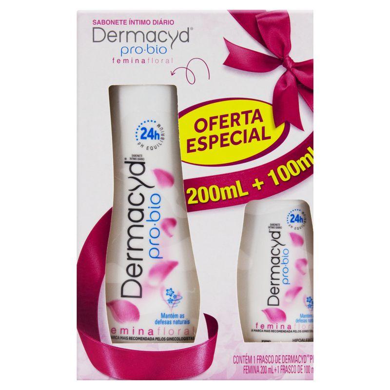 Kit Sabonete Líquido Íntimo Dermacyd Femina 200ml 199 Leve 100ml Sabonete Bretasatacarejo 8089