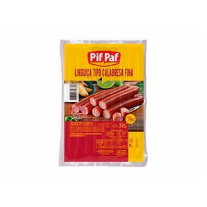 Linguiça Calabresa Pif Paf Fina Pacote 240g