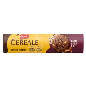 Biscoito Integral Bauducco Cereale Cacau, Aveia e Mel Pacote 170g