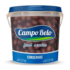 Azeitona Preta Campo Belo Inteira Balde 2Kg