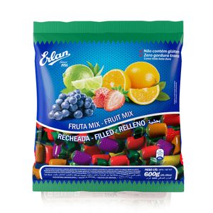 Bala Recheada Erlan Fruta Mix 600g