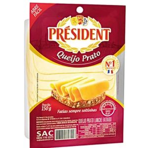 Queijo Prato Président Fatiado 150g