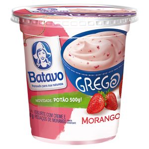 Iogurte Grego Batavo Pedaços de Morango Pote 450g