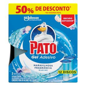 Refil Pato Gel Adesivo Marine c/ 2 - 50% Desc na 2ª unid