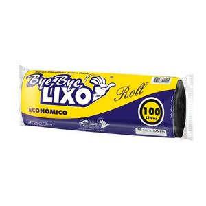 Saco p/ Lixo Bye Bye Lixo 100 Litros Roll c/ 15 Unid