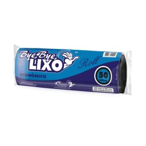 Saco p/ Lixo Bye Bye Lixo 50 Litros Roll c/ 50