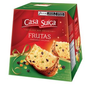 Panettone Casa Suíça Frutas Cristalizadas e Uva Passa 400g