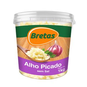 Alho Bretas Picado s/ Sal 1Kg