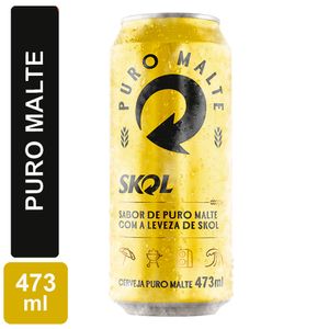 Cerveja Skol Puro Malte Latão 473ml