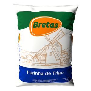 Farinha de Trigo Bretas Tradicional Pacote 1Kg