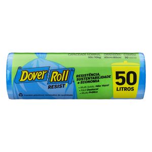 Saco p/ Lixo Dover Roll Resist Azul 50 Litros c/ 30 Unid