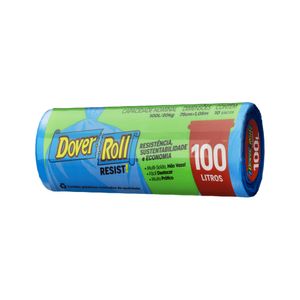 Saco p/ Lixo Dover Roll Resist 100 Litros Az c/ 10 Unid