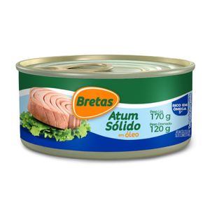 Atum Bretas Sólido em Óleo 170g