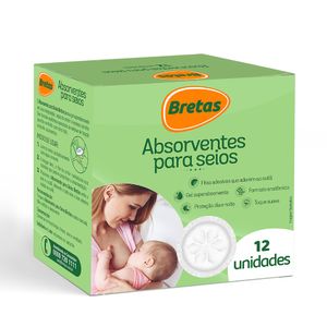 Absorvente p/ Seios Bretas c/ 12 Unid