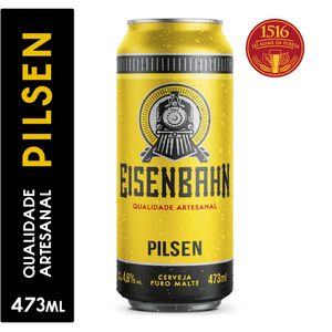 Cerveja Eisenbahn Pilsen Puro Malte Lata 473ml