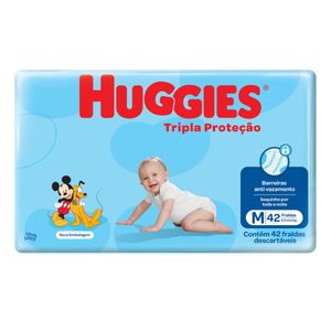 Fralda Descartável Huggies Tripla Proteção M 5.5 a 9.5Kg c/ 42 Unid