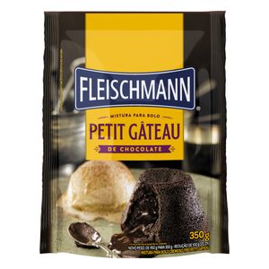 Mistura p/ Bolo Fleischmann Petit Gâteau Chocolate Sachê 350g