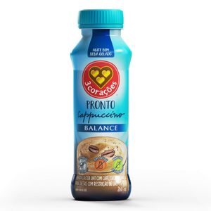 Bebida Láctea Uht 3 Corações Balance Cappuccino Zero Lactose s/ Açúcar 260ml