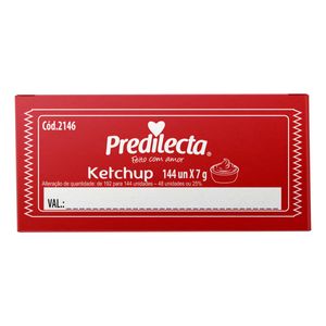 Ketchup Predilecta Sachet 7g c/ 144 Unid