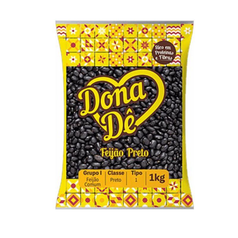 Feijão Preto Dona Dê 1Kg, Feijão