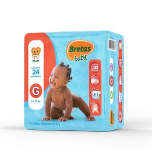 Fralda Descartável Infantil Bretas Mega G c/ 24 Unid