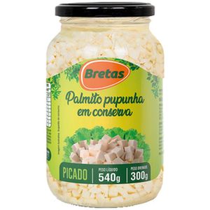 Palmito Bretas Pupunha Picado Vidro 300g