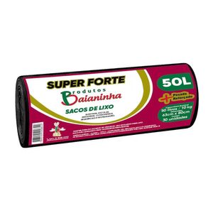 Saco p/ Lixo Baianinha Super Forte 50 Litros c/ 30 Unid