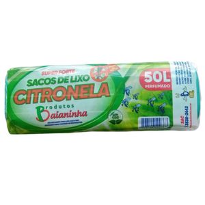 Saco p/ Lixo Baianinha Citronela 50 Litros c/ 30 Unid