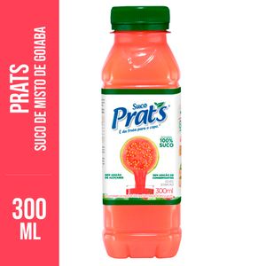 Suco Prats Misto s/ Adição de Açúcar Goiaba e Maçã Garrafa 300ml