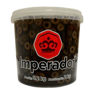 Azeitona Preta Imperador Fatiada Balde 2Kg