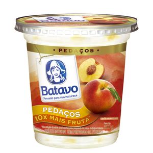 Iogurte Integral Batavo Pedaços Pêssego Pote 450g