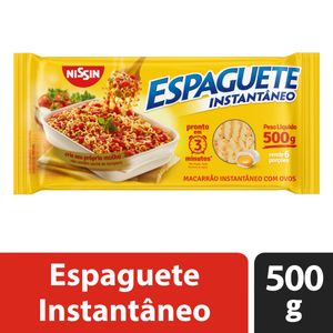 Macarrão Espaguete Nissin Miojo Ovos 500G, 3Min