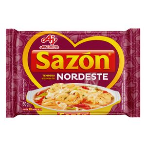 Tempero Sazón p/ Carne Sabores do Nordeste Pacote 60g c/ 12 Unid de 5g Cada