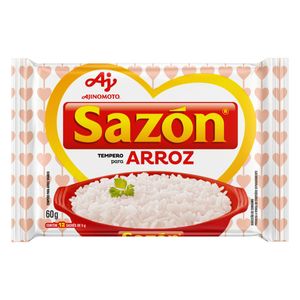 Tempero Sazón p/ Arroz Pacote 60g c/ 12 Unid de 5g Cada