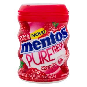 Goma de Mascar Mentos Pure Fresh Morango 56g