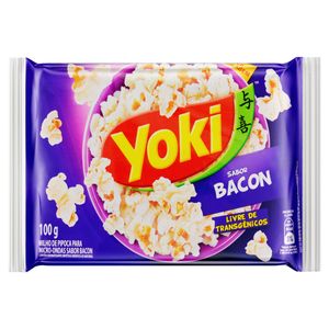 Pipoca p/ Micro-Ondas Popcorn Yoki Bacon 100g