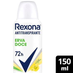 Desodorante Antitranspirante Aerossol Rexona Erva Doce 90g